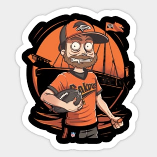 Cartoon Kalypse With Orioles Logo Sticker